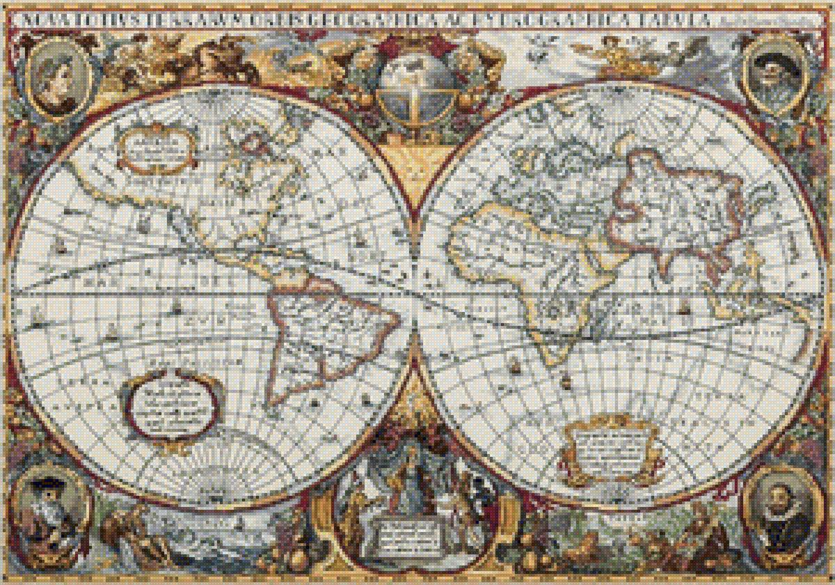 Старинная карта - предпросмотр