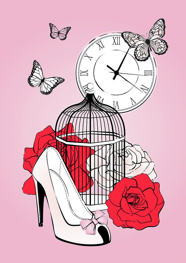 Розы - рисунок - оригинал