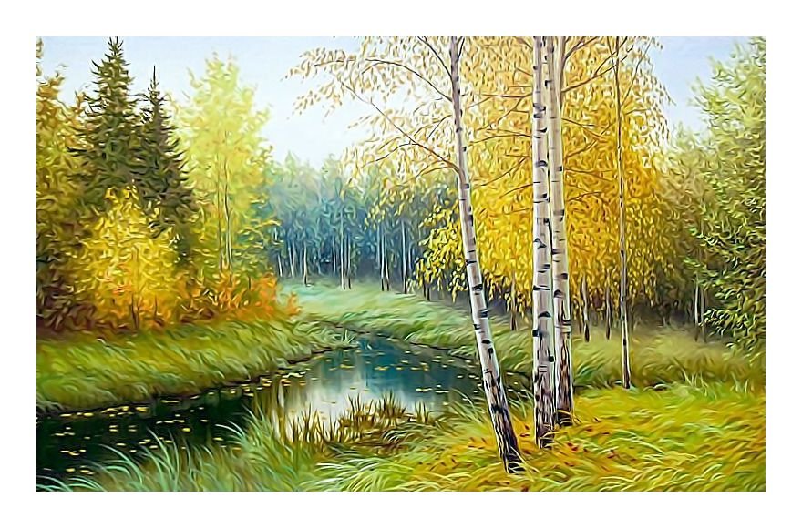 №2221988 - осень, река, пейзаж, березы, лес - оригинал