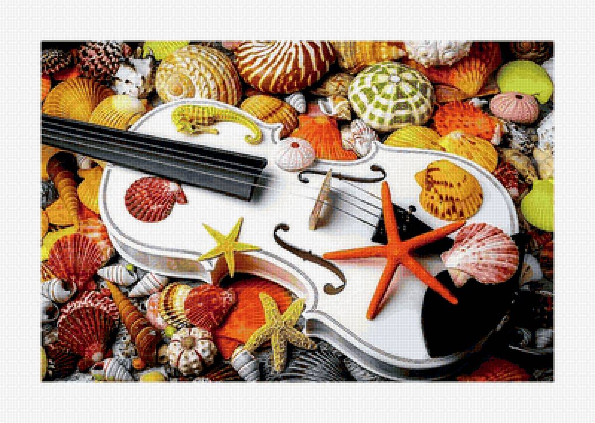 №2222060 - скрипка, ракушки - предпросмотр