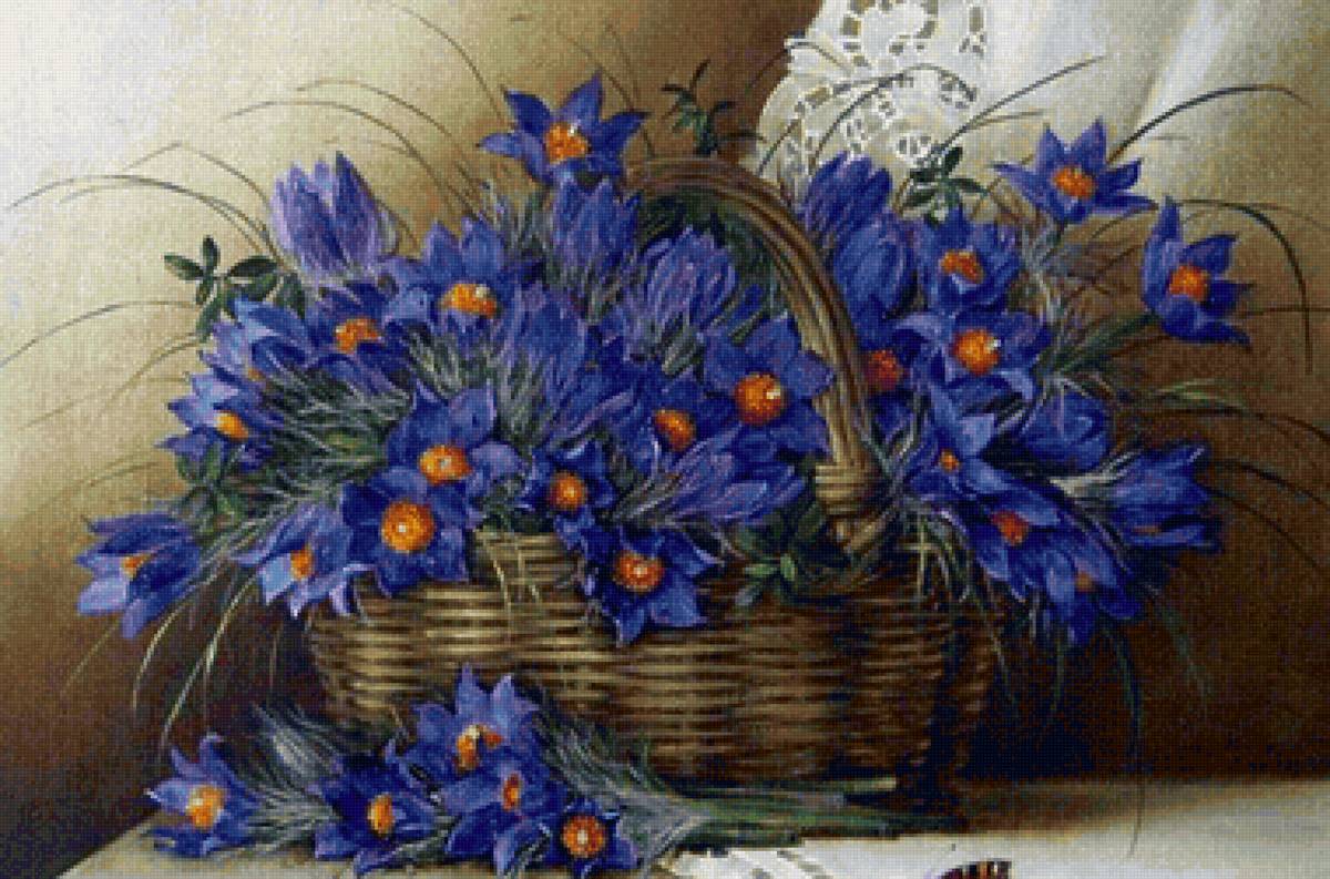 Cesta de flores do campo. - flores.cesta. - предпросмотр