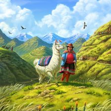 Схема вышивки «Деревня»