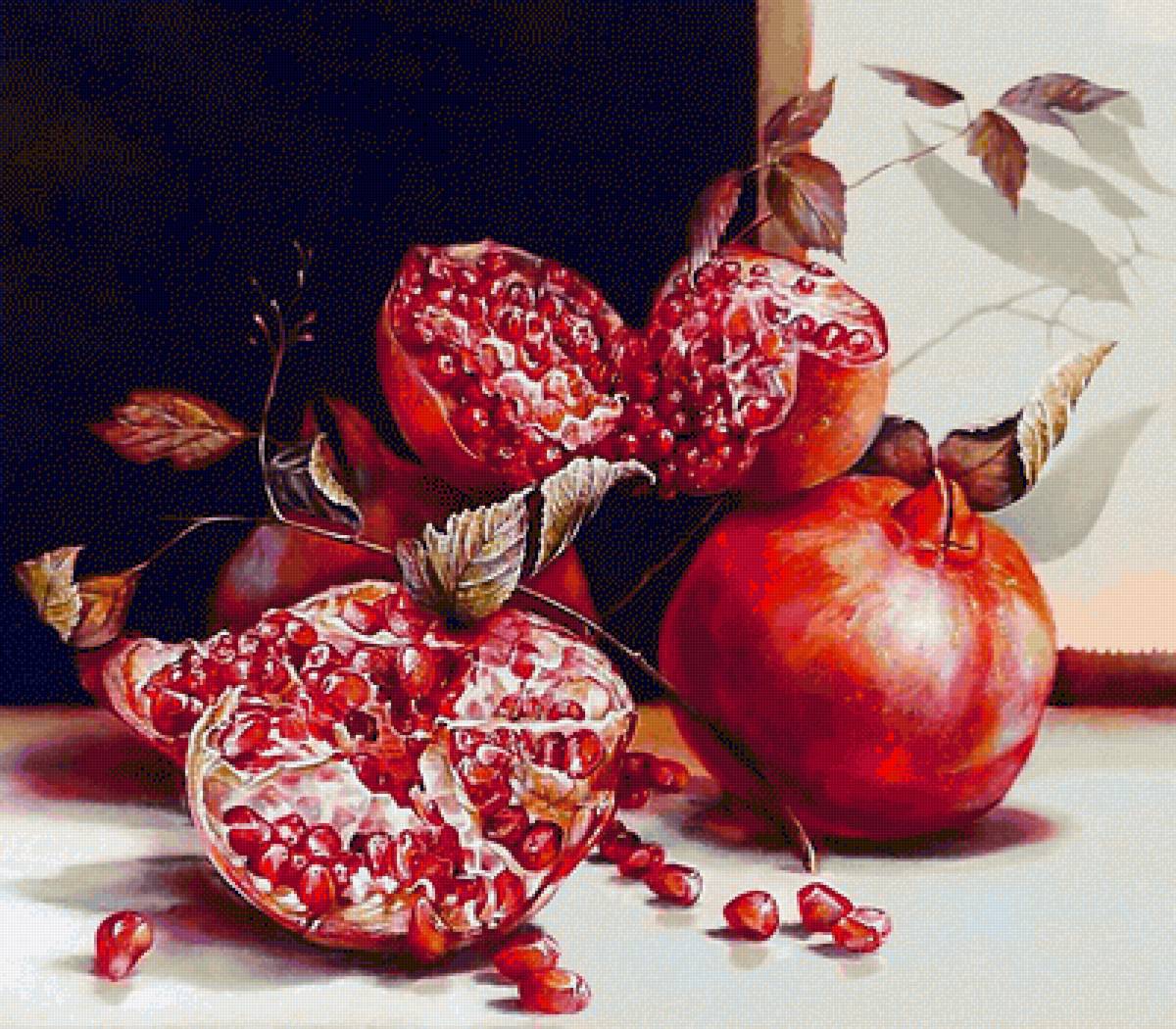 Натюрморт. - живопись., натюрморт, фрукты - предпросмотр