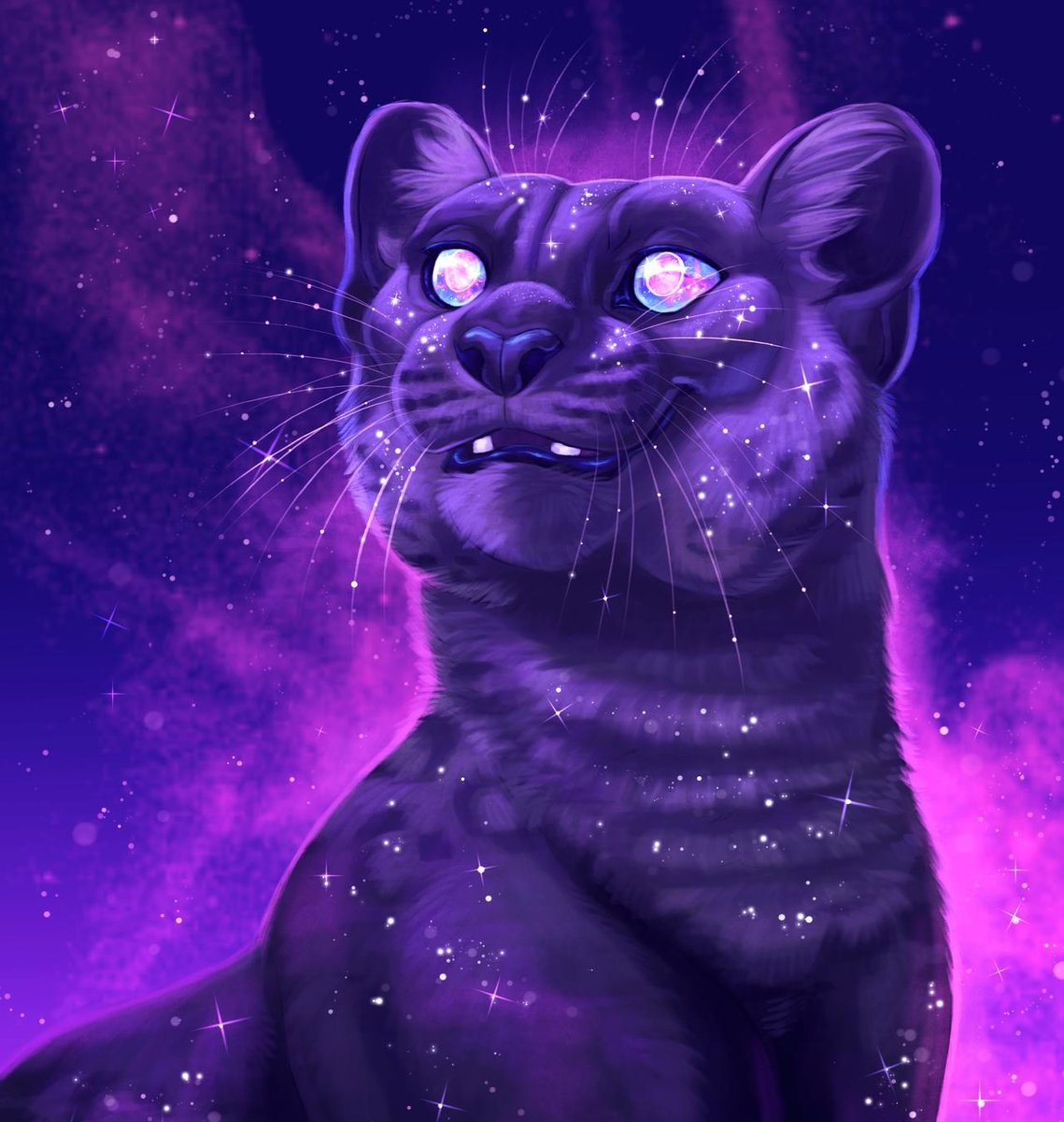 Звездная кошка - фэнтези, животные, фантастика, кошка - оригинал