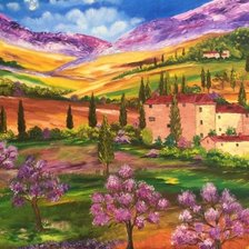 Схема вышивки «Paisagens da Toscana.»