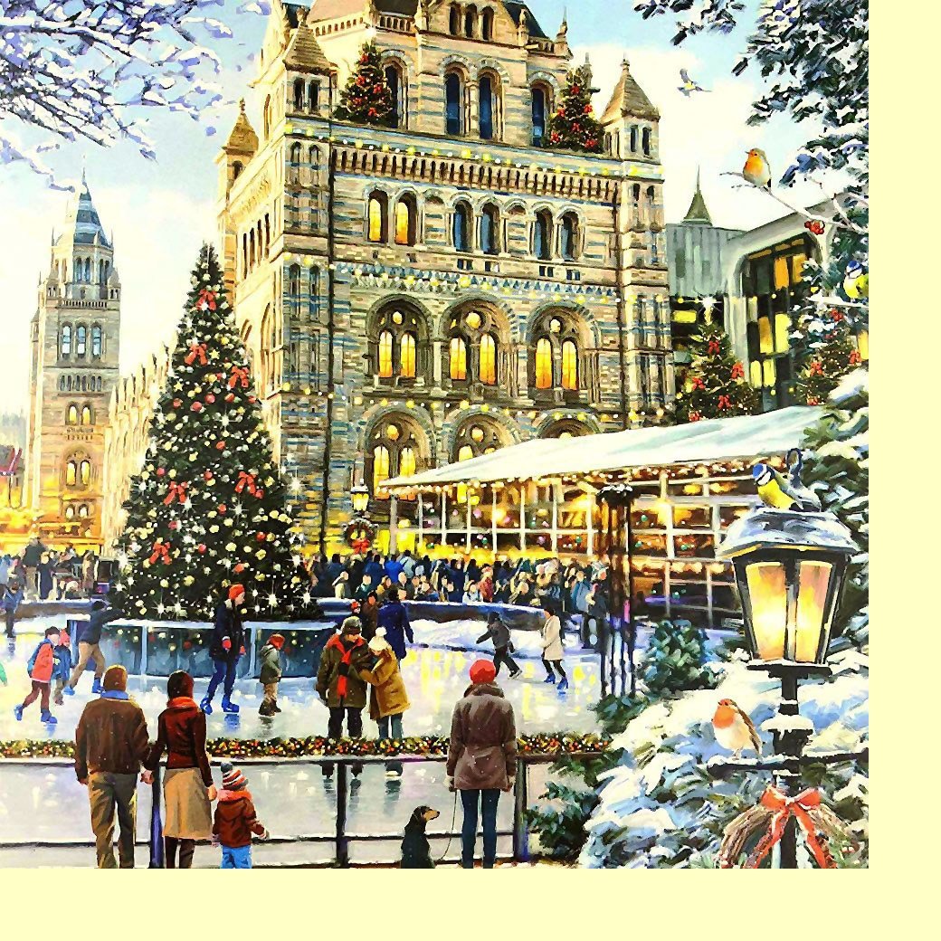 №2224636 - городской пейзаж, елка, зима, новый год - оригинал