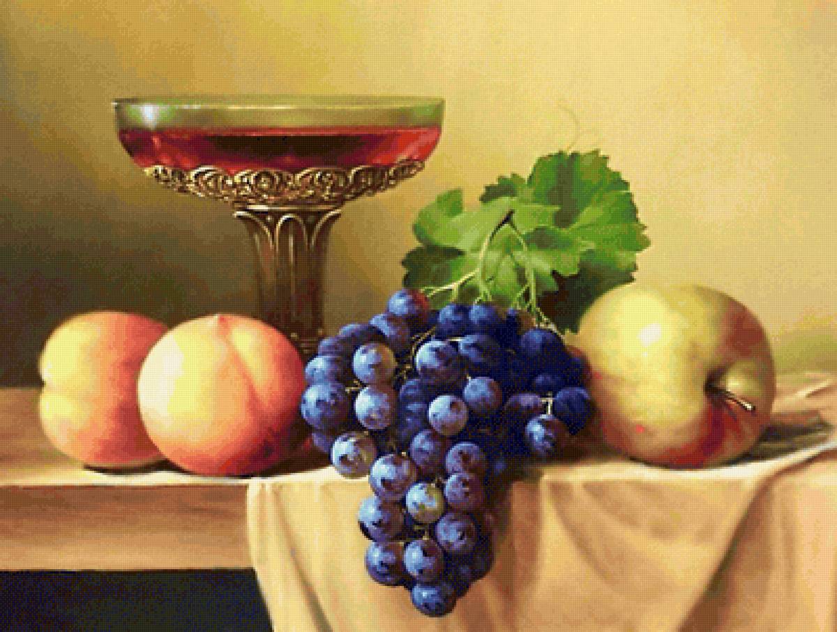 Натюрморт. - живопись., фрукты, натюрморт - предпросмотр