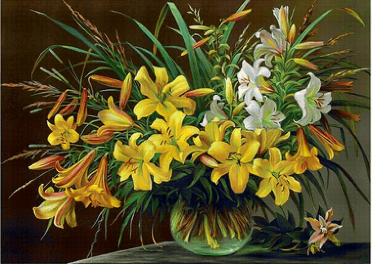 Boque de lírios - flores. - предпросмотр