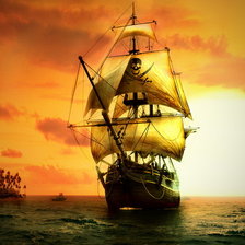 Схема вышивки «Корабль»