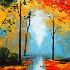 Схема вышивки «Осенний пейзаж. Грэм Геркен»
