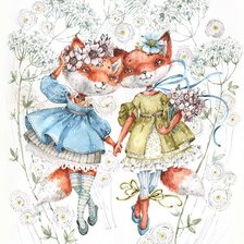 Схема вышивки «Серия лис»