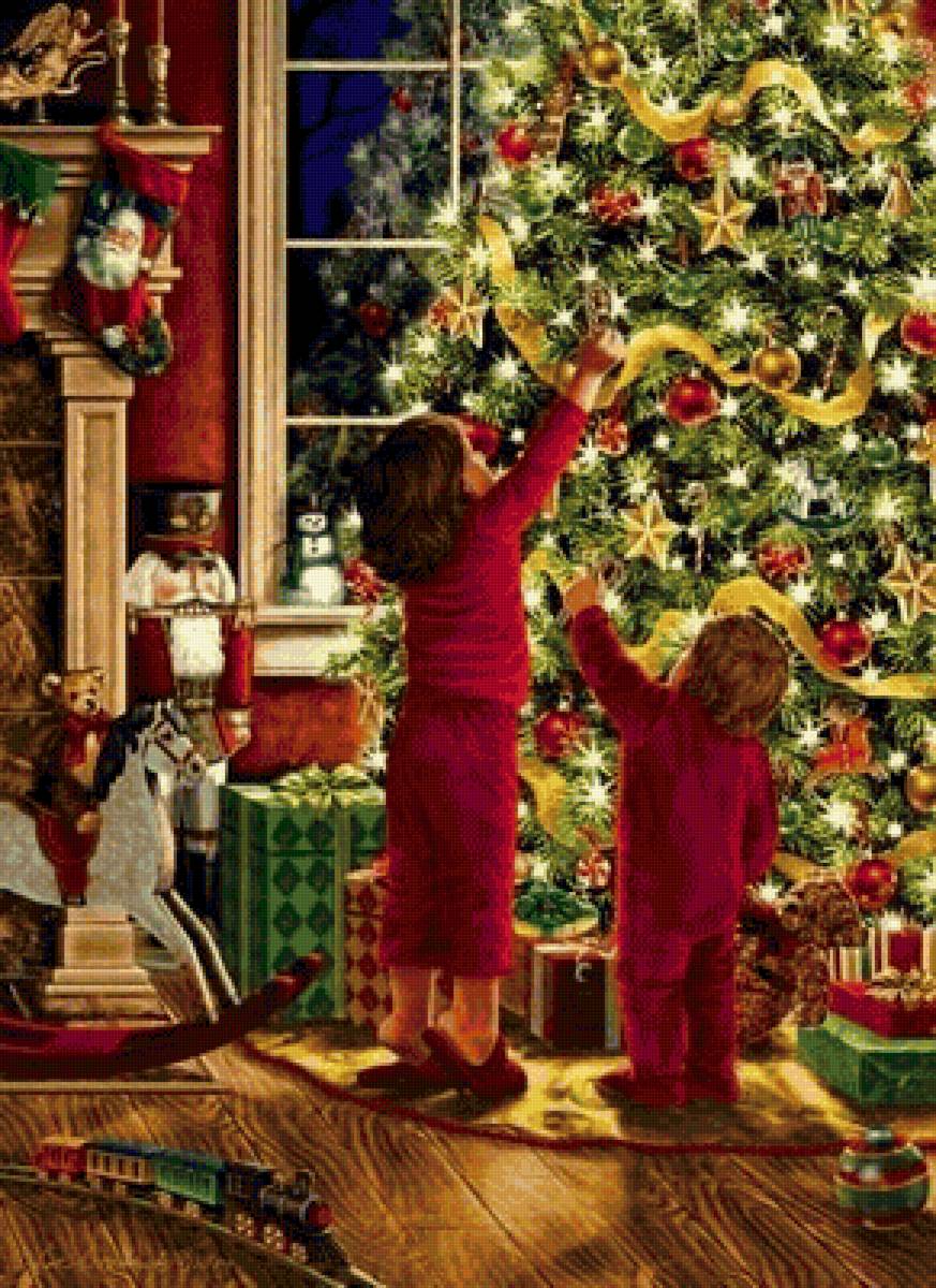 В ожидании чуда - дети, праздник, елка, новый год, игрушки, подарки - предпросмотр