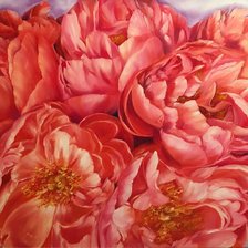 Схема вышивки «Алые пионы»