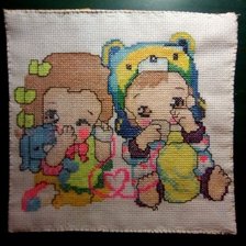 Схема вышивки «Niños Jugando»