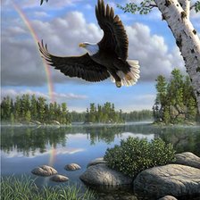 Орел над озером
