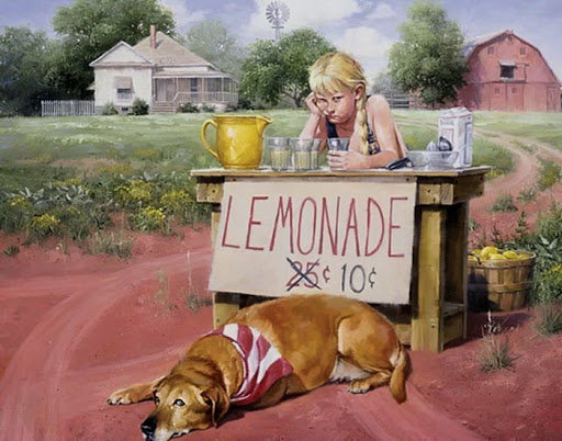 продавец лимонада,художник Сьюзен Брабо - оригинал