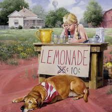 Схема вышивки «продавец лимонада,художник Сьюзен Брабо»