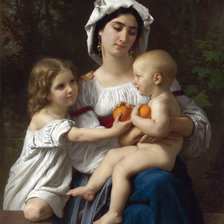 Схема вышивки «Женщина с детьми»
