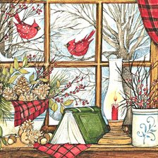 Схема вышивки «у окна»