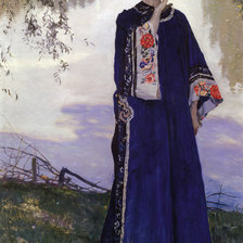 Схема вышивки «Портрет Жены Нестеров»