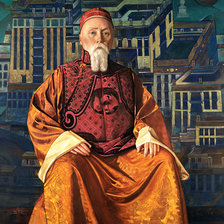 Схема вышивки «Портрет в тибетском одеянии»