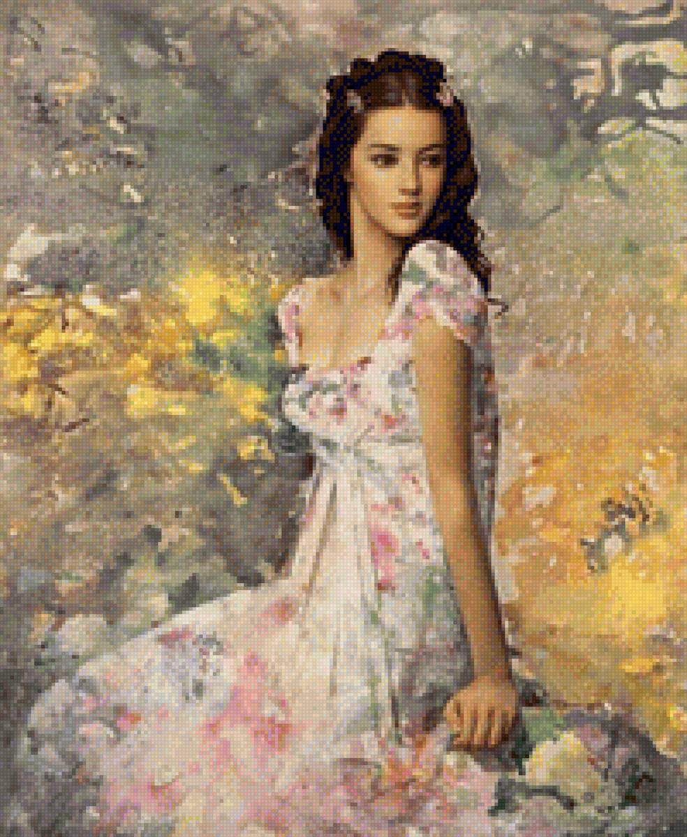 Летний вечер - лето, девушка, платье - предпросмотр