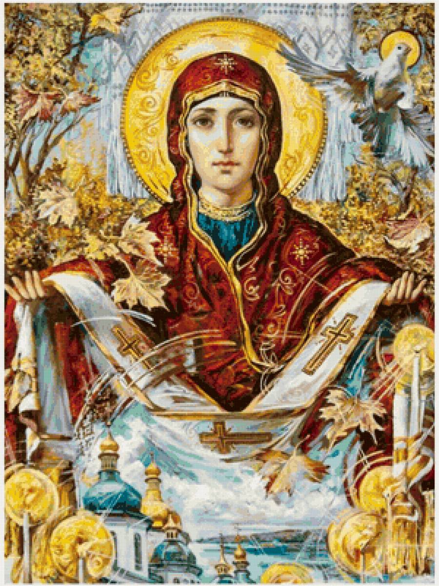 Покров - богородица, икона, святые - предпросмотр