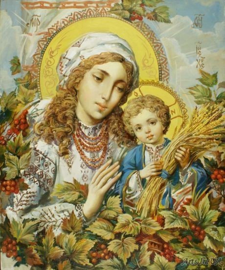 Дева Мария с младенцем - богородица, икона, святые - оригинал
