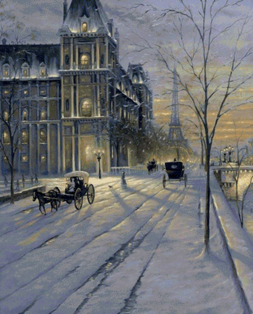 Париж зимой - париж, зима, город - предпросмотр