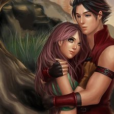 Схема вышивки «влюбленные»