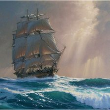 Схема вышивки «корабль»