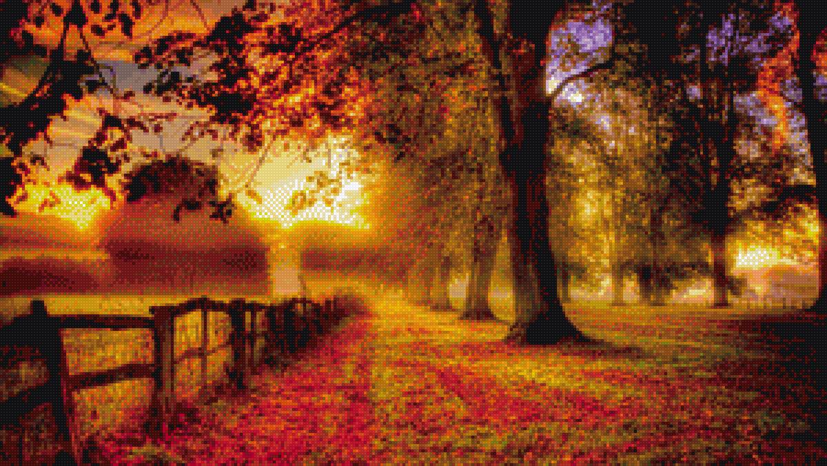 Осенний пейзаж - предпросмотр