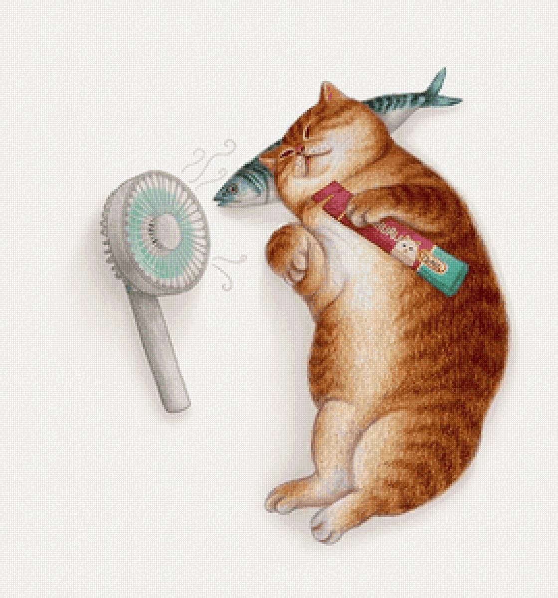 Жизнь удалась! - рыба, кот, животные - предпросмотр