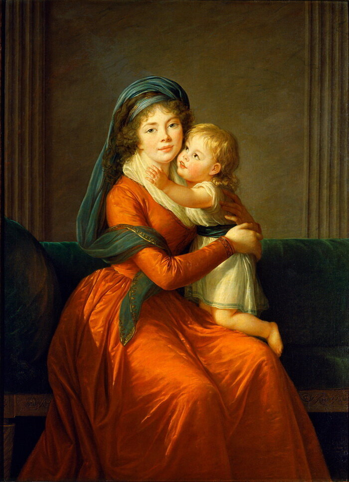 Мать и дитя - женщина, дитя, ребенок, живопись, любовь, портрет, 18 век, семья - оригинал