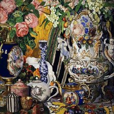 Схема вышивки «Фарфор и цветы»