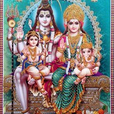 Схема вышивки «Шива и Парвати»