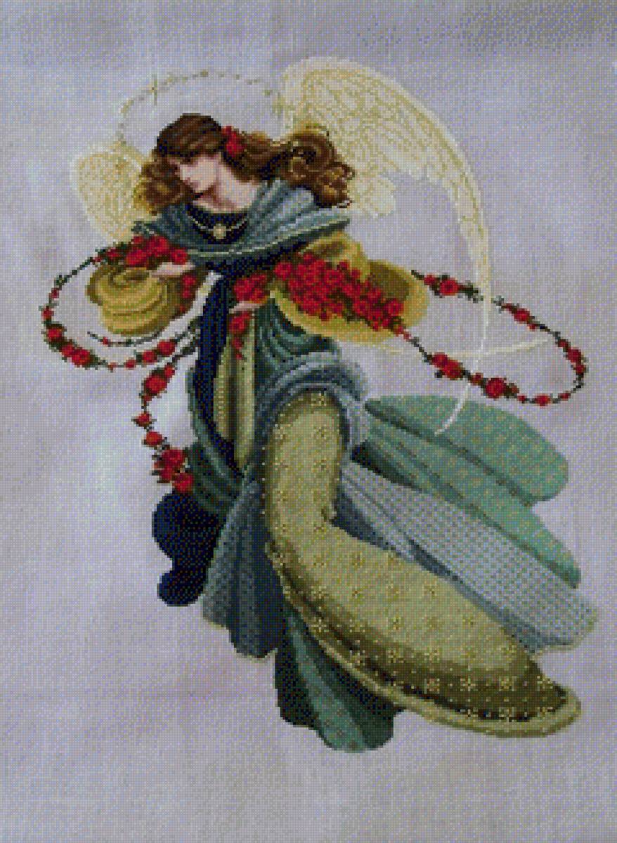 Angel with Roses - angel - предпросмотр