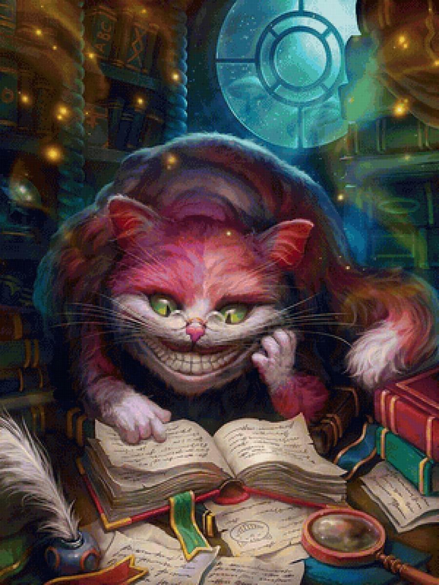 Чеширский кот - сказка, иллюстрация - предпросмотр