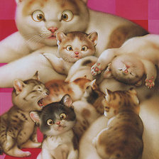 Схема вышивки «cats family»