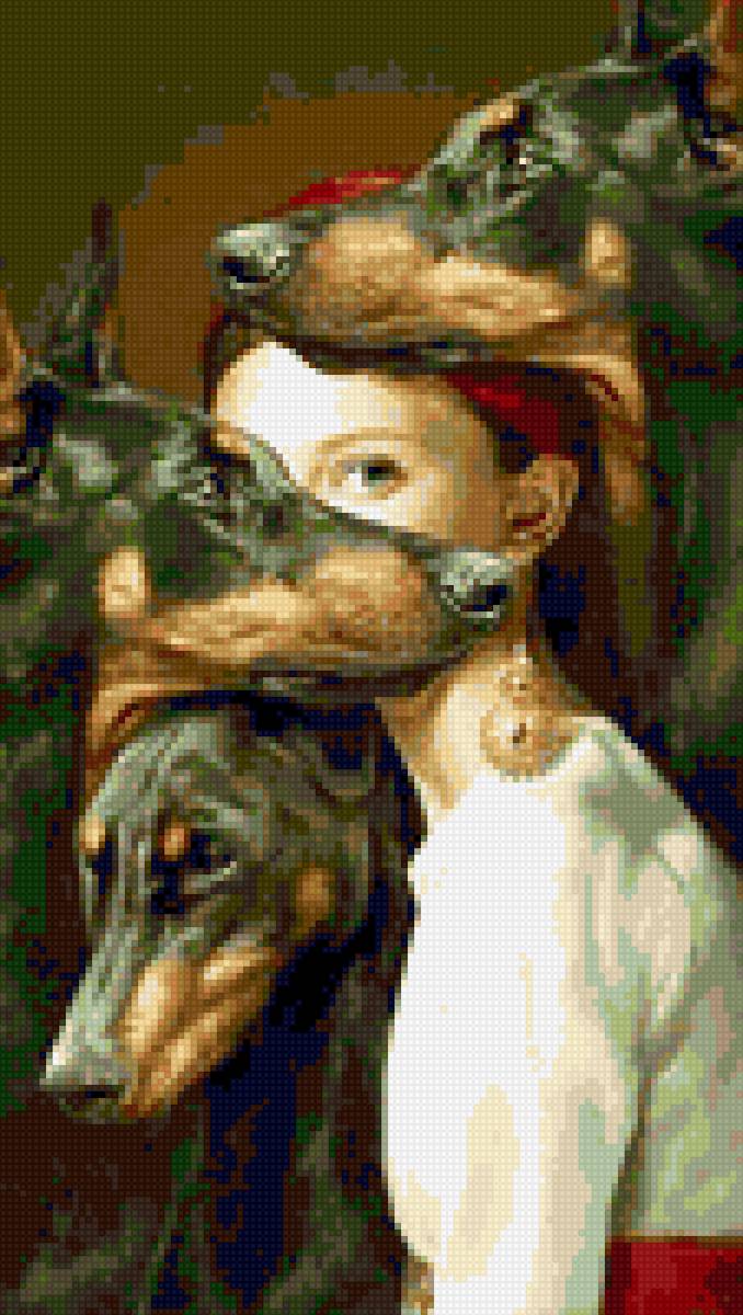 Трио - доберманы - предпросмотр