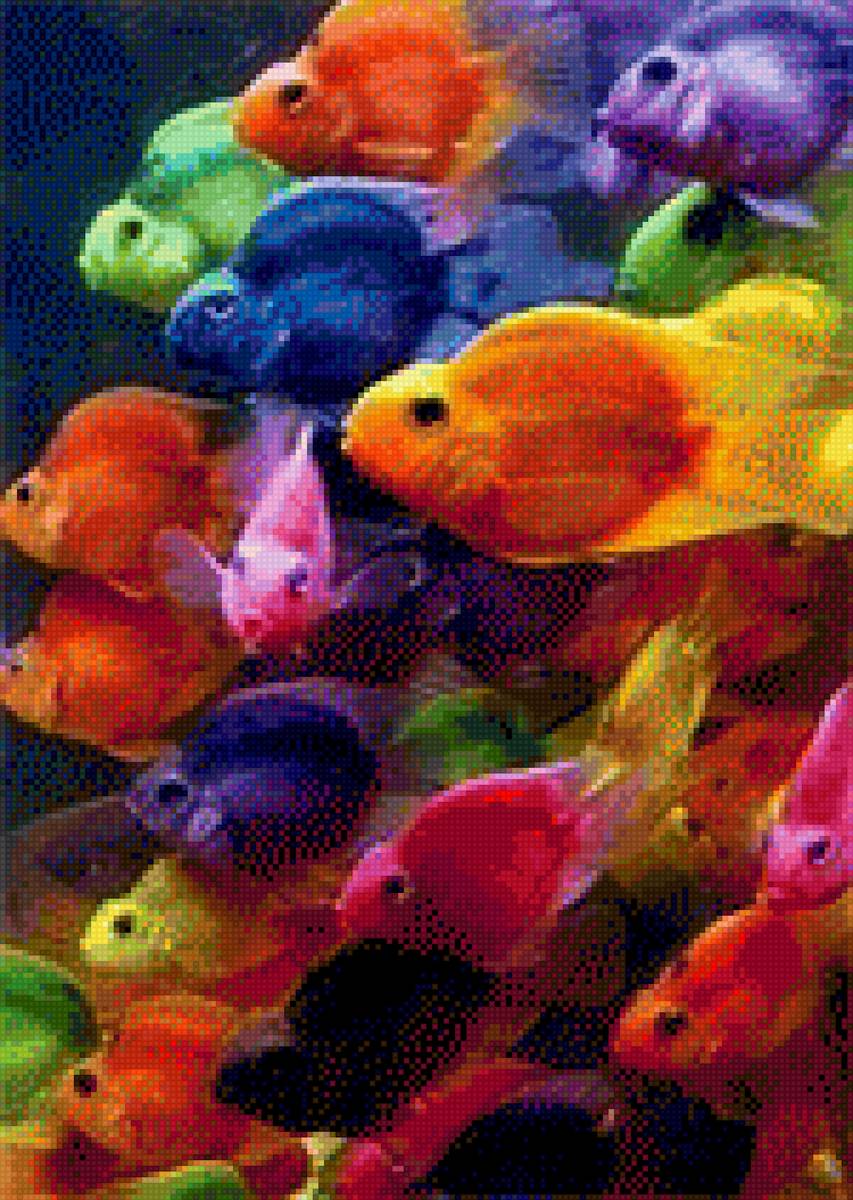 Multicolored Fish - fish - предпросмотр