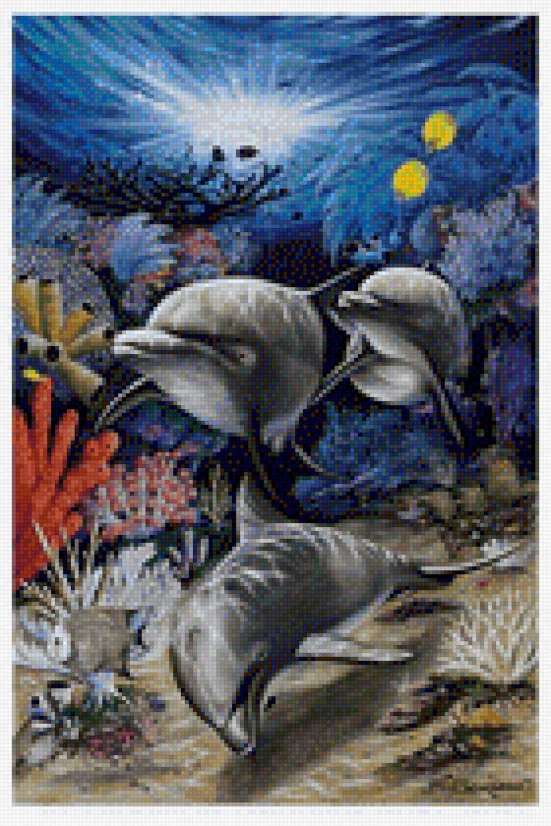 Dolphins Under the Sea - dolphins - предпросмотр