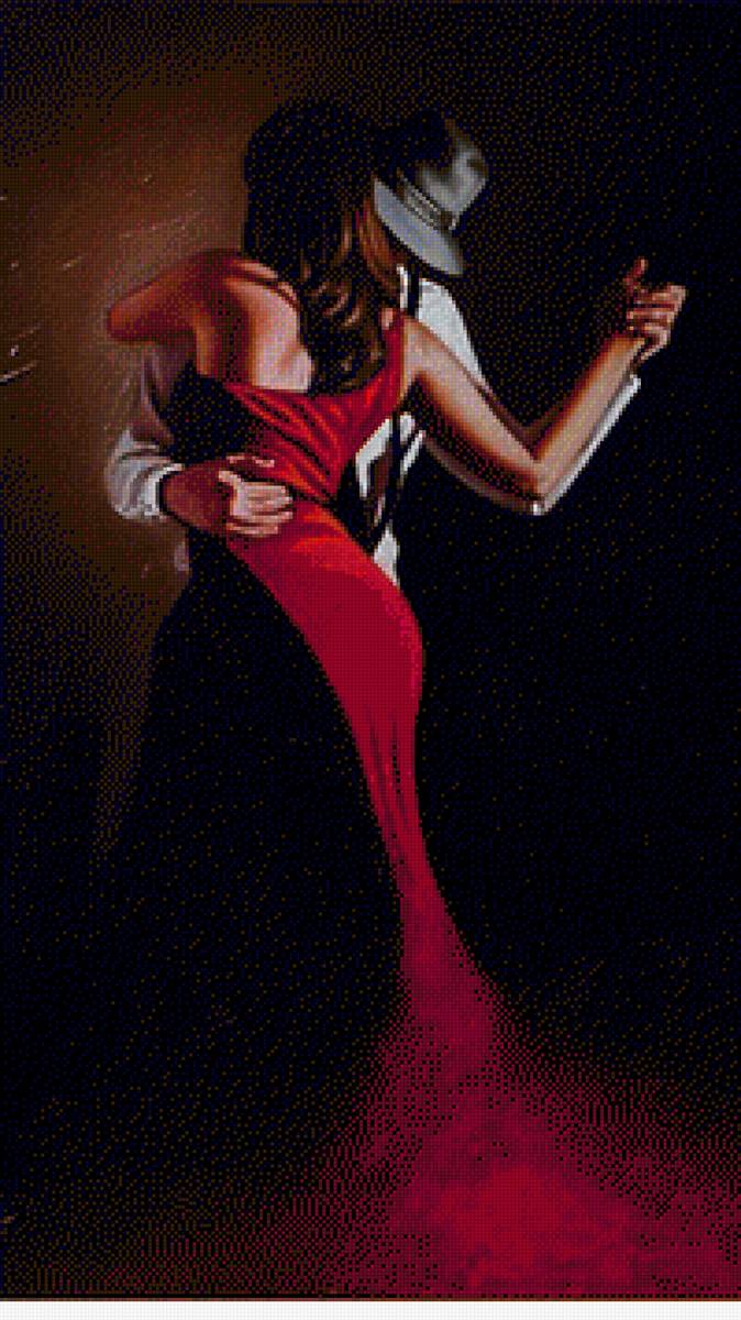 Танго в красном - пара, танец - предпросмотр