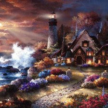 Схема вышивки «House at the Lighthouse»