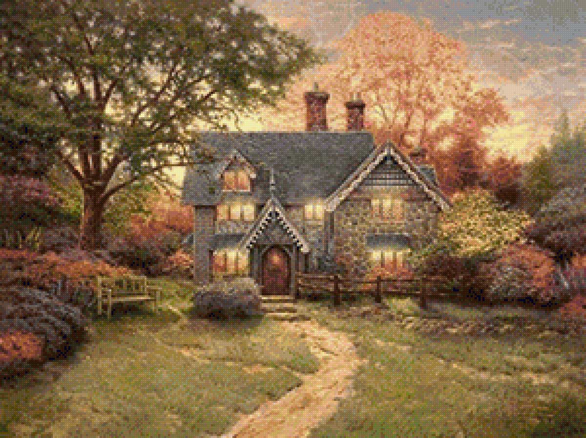TKinkade Ginger Bread House - thomas kinkade, house - предпросмотр