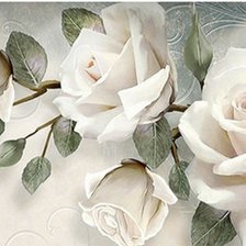 Схема вышивки «Белые розы»