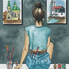 Схема вышивки «mujer»