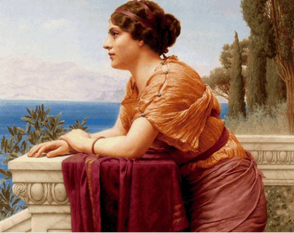 Портрет гречанки - пейзаж, природа, море, женщина, портрет, девушка, греция - предпросмотр