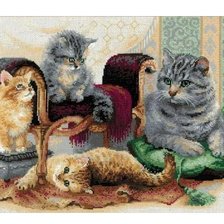 Оригинал схемы вышивки «коты» (№2234457)