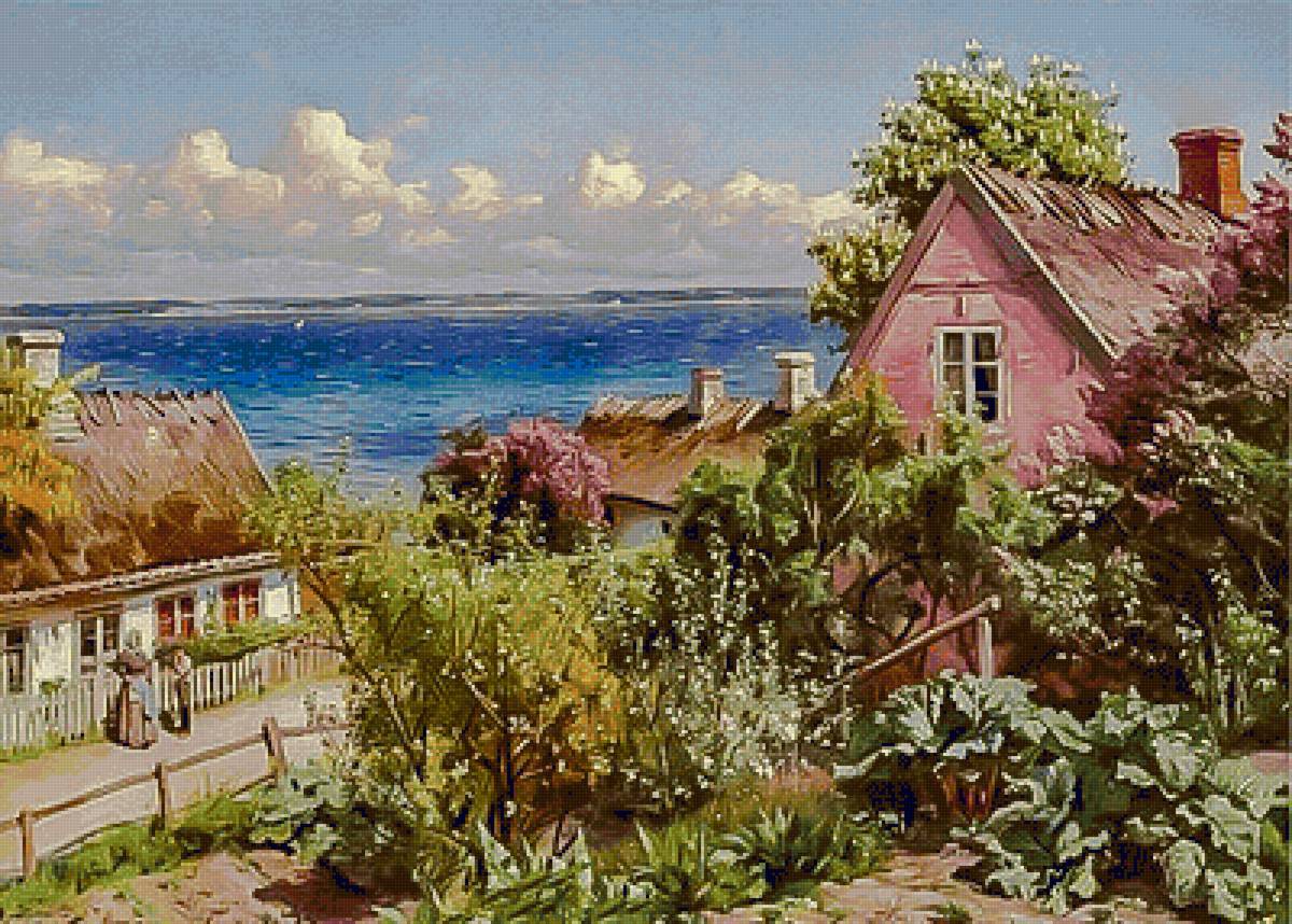 Summer Day at Aalsgaarde. - peder mørk mønsted painter.seascenes.people. - предпросмотр